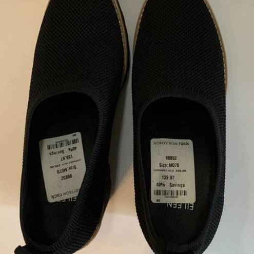 Eileen Fisher  Black Wedge Shoes 7 New NWT $235 retail Beautiful Versatile HTF