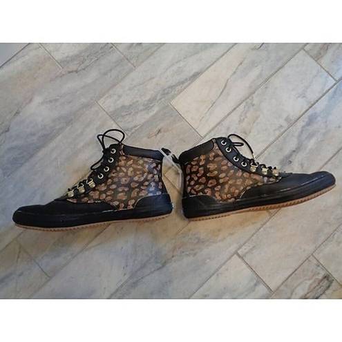 Keds NEW  women's size 9 Black Leopard Print Water Resistant Sneaker Boots