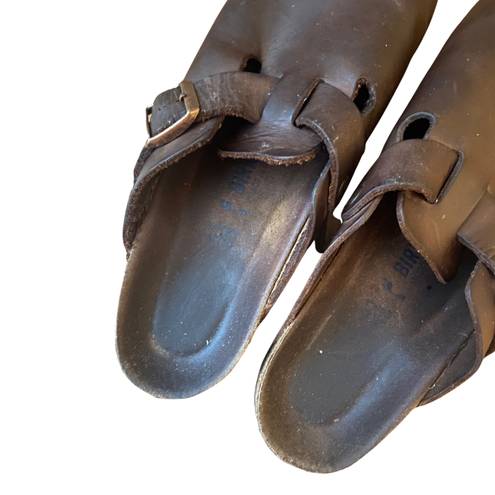 Birkenstock Boston Oiled Brown Leather Clogs 🔥