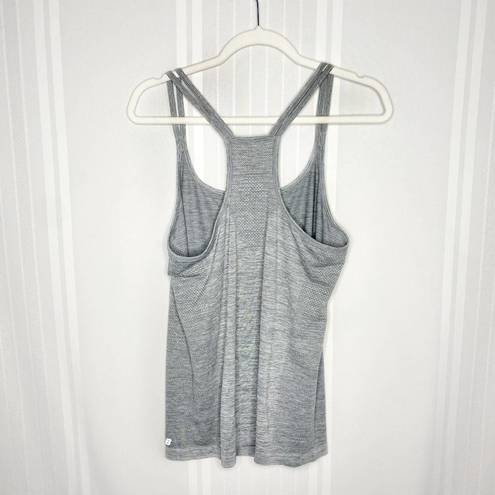 New Balance  Racerback Tank Top Large Sleeveless Athletic Gray Silver Workout