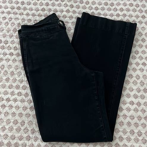 NYDJ  Black Denim Stretch Trouser Jeans Not Your Daughters Size 6 Petite