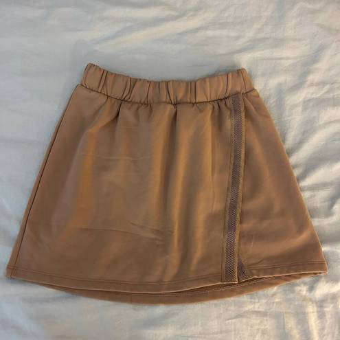 Forever 21 Active Skirt Tan, Front Slit Mini Skort