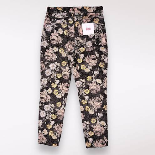 Celebrity Pink High Rise Mom Jeans Black Denim Floral Print Size 3