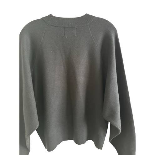 The Row All: Women's Small Long Sleeve Mock Neck Solid Black Pullover Sweater