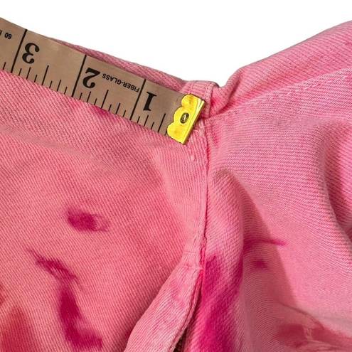 DKNY Vintage  High Waisted Mom Jeans Tie Dye Acid Wash Pink Jeans size 2