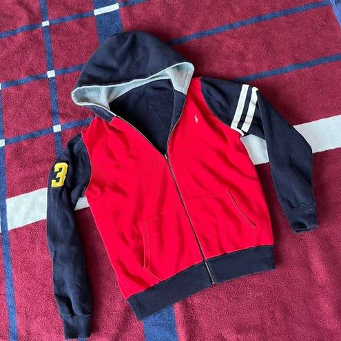 Polo  Ralph Lauren reversible varsity logo heavyweight hoodie
No size tag