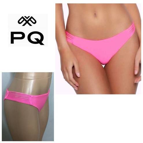 PilyQ New.  pink Isla full bikini bottom. Large.