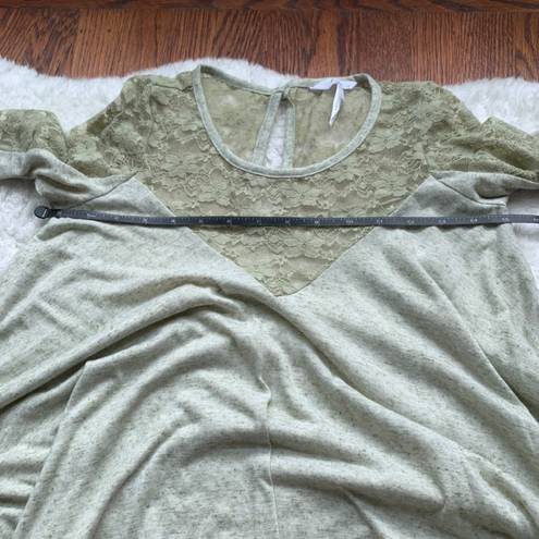 Kirra Olive Green Sweetheart Swing Lace Top XS