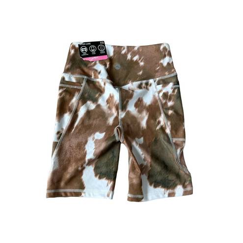 Gottex  Brown White Printed Bike Shorts Sz XS NEW