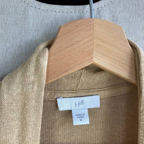 J.Jill  line 3/4 sleeve tan open cardigan