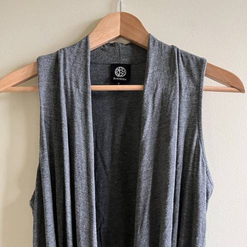 Bobeau  FAUX WRAP TANK TOP KNIT DARK GRAY WOMENS SIZE S BLOUSE