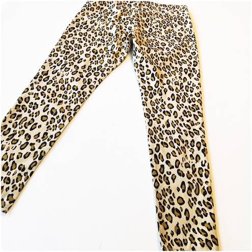 POL  Cheetah Print Twill Skinny Pants