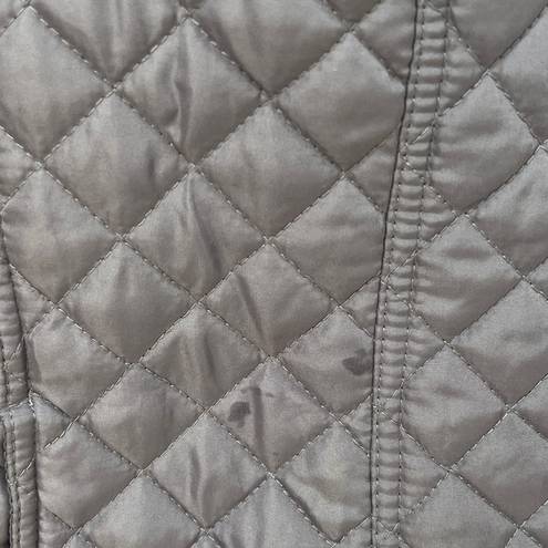 Karen Scott Laura Scott Lightweight Quilted Vest Gray Size Large