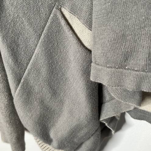 CAbi  5132 Sage Grey Pocket Open Drape Cardigan