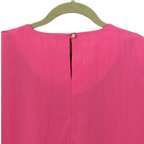 Susan Graver  S.G. Sport Pink Solid Short Sleeve Shell Size Large