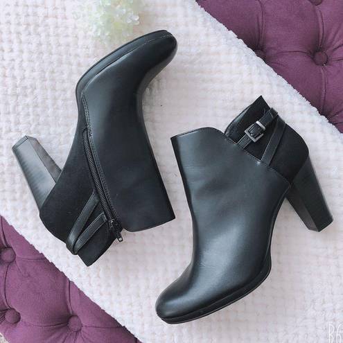 Andrew Geller KEIRA ANKLE BOOTS BLACK BLOCK HEEL SIZE 11