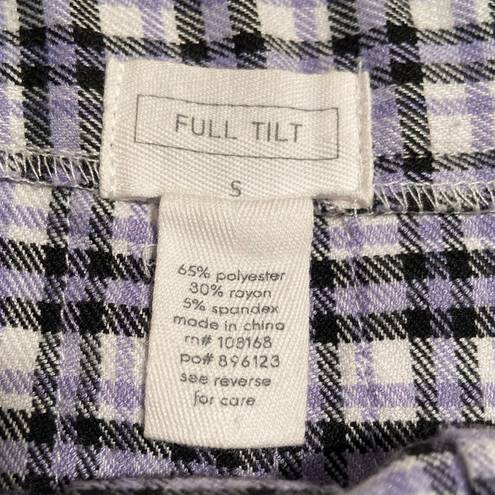 Full Tilt Lavender Plaid Pleated Mini Skirt Size S