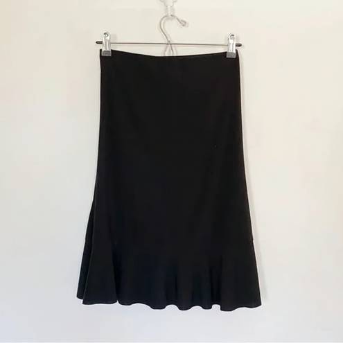 H.L Vintage Y2K Rhinestone Ruched Midi Skirt Black Size M Size M