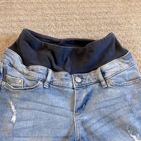 H&M & Denim by  Maternity Distressed Denim Shorts