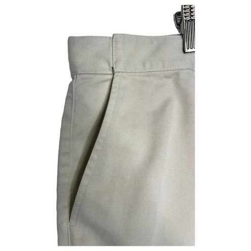 L.L.Bean  Pants Women 24W Original Fit Capri Cropped Cotton Khaki Beige