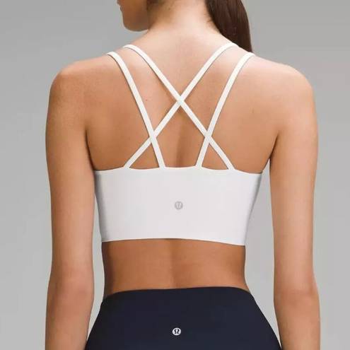 Lululemon Like a Cloud Longline Bra Light Support White Women's Size 6 LW2CSIS