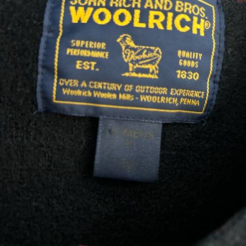 Woolrich Women’s 100% Wool Vest Black Fall Leaves Bear Rustic Country Size M