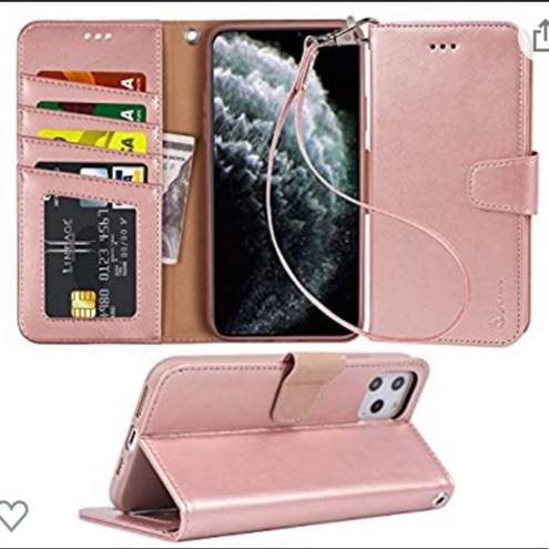 Arae iPhone 11 Rosegold wallet Case NIP