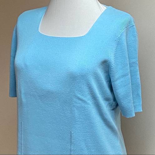 Dress Barn  Blue Short Sleeve Sweater