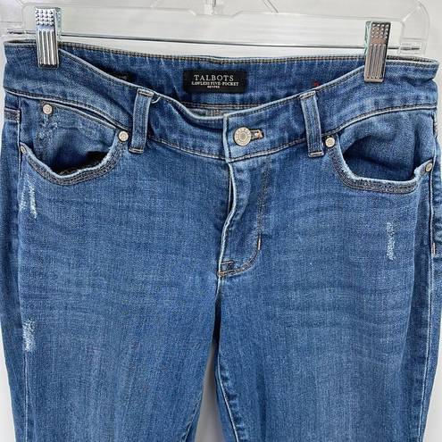 Talbots  Lawless Five-Pocket jeans boyfriend 6 6P petite straight leg medium wash