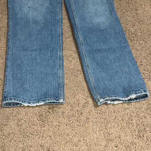 Abercrombie & Fitch  ‘90s Straight Ultra High Rise Criss-Cross Blue Jeans 30 / 10