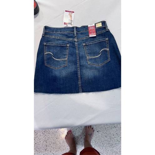 Levi’s Levi's Womens Raw Edge Straight Denim Jean Mini Skirt Blue Medium Wash Size 8