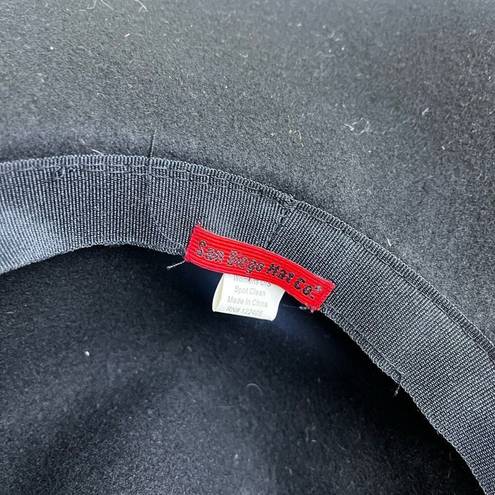 Pacific&Co San Diego Hat  Felted 100% Wool Hat Wide Brim Floppy SunHat Black