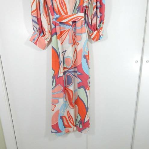 Alexis  TARGET shirt dress retro multicolor long sleeve maxi boho woman plus 2X