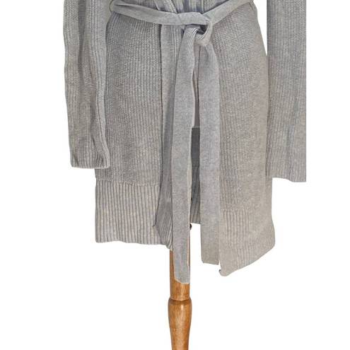 CAbi  Tie Waist Cardigan Gray Size M Minimalist Beach Coastal Boho Stealth Wealth