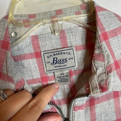 Krass&co 🌺 GH Bass &  plaid zipper blouse