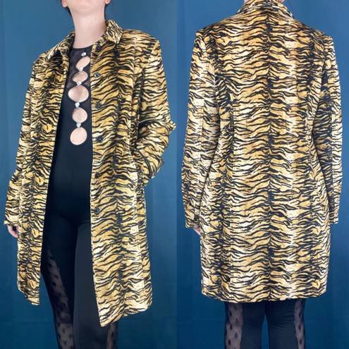 Guess Vintage 90s  Plush Tiger Coat