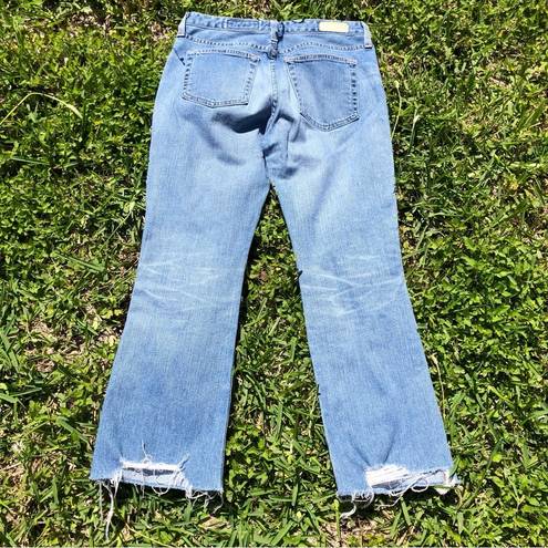 AG Adriano Goldschmied Adriano Goldschmied Ag-ed Distressed denim high rise Jodi crop jeans, size 28R