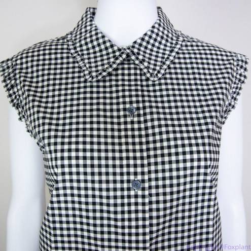 Kate Spade NWT  Mini gingham sleeveless top , Black and white