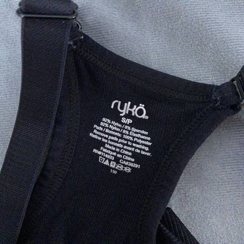 Ryka  Sports Bra Black Size Small Racerback Adjustable Straps Removable Pads