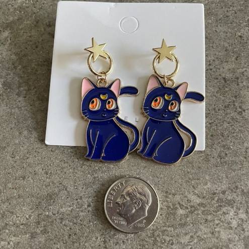 The Moon 5/$20 Sailor Cartoon Luna Anime Cat Earrings