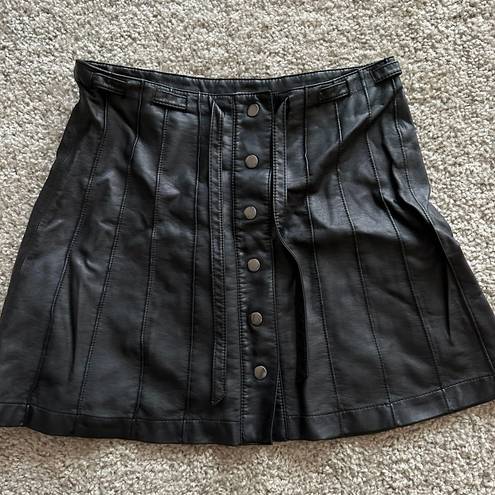 Free People Leather Mini Skirt