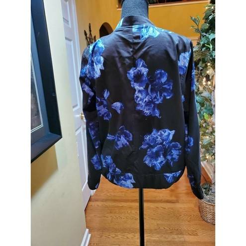 Ruff Hewn  GREY- BLACK W/ BLUE FLORAL JACKET