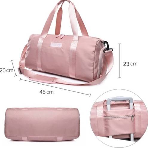 Pink Gym Bag Duffle Travel Bag Weekender Tote