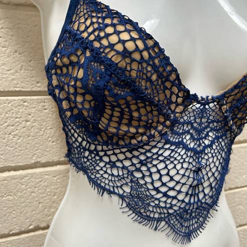 For Love & Lemons  Blue Mesh bralette size XS