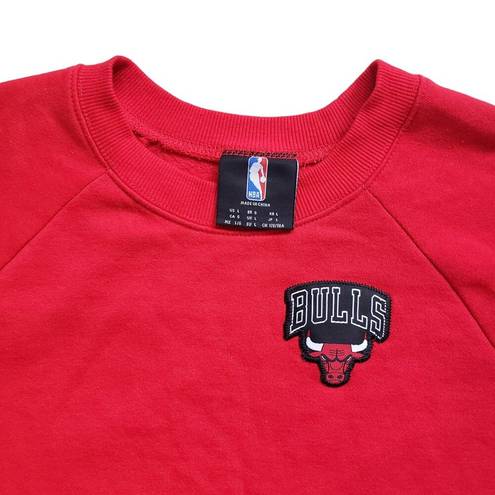 Nba Chicago Bulls Crop Sweatshirt Womens Large Embroidered Pullover  Basketball