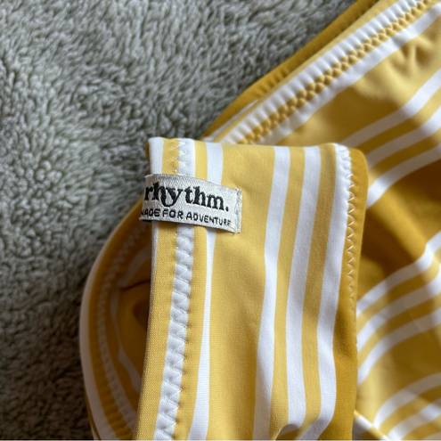 Rhythm . Trinidad Striped Bikini Set in Chartreuse Size Medium