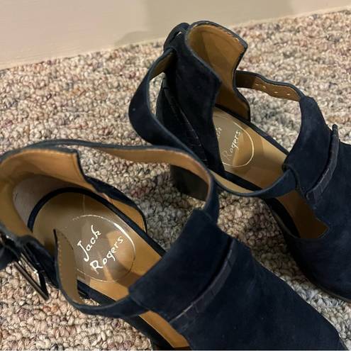 Jack Rogers Blue suede booties