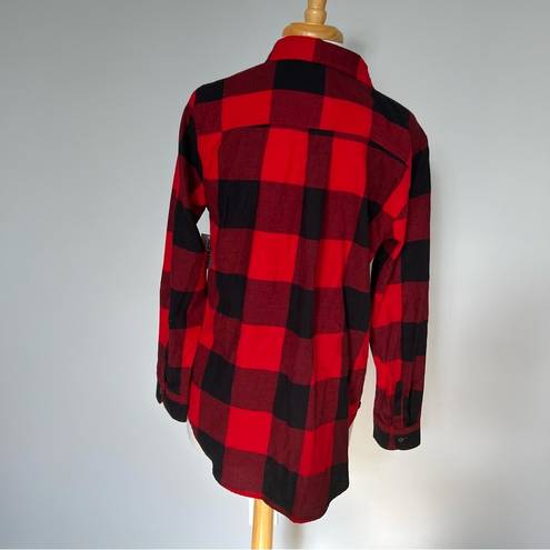 Old Navy NWT  Classic Shirt Buffalo Plaid Red Black Flannel Button Down Size L