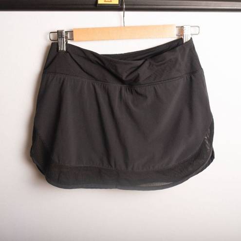 Lululemon  Hotty Hot skort skirt short mesh black size 4