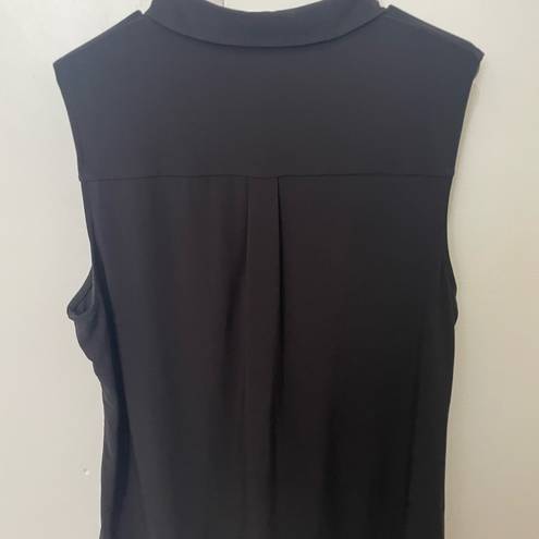 Anne Klein Black  button down tank